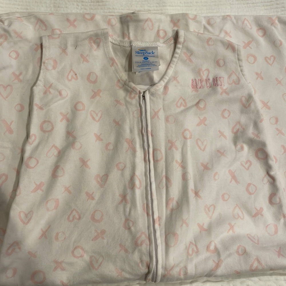 Halo cotton sleepsack xoxo pink design